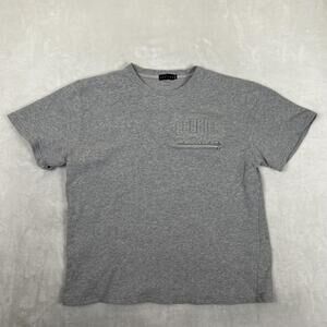 Cookies T-Shirt Mens XL Gray Embossed Logo Chest Zip Pocket Streetwear Tee READ